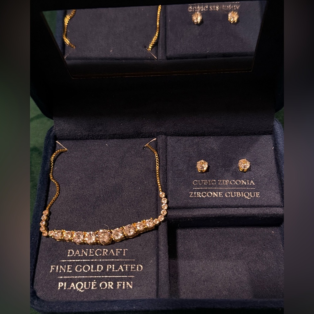 Craft Gold Plated Necklace and Earring Set